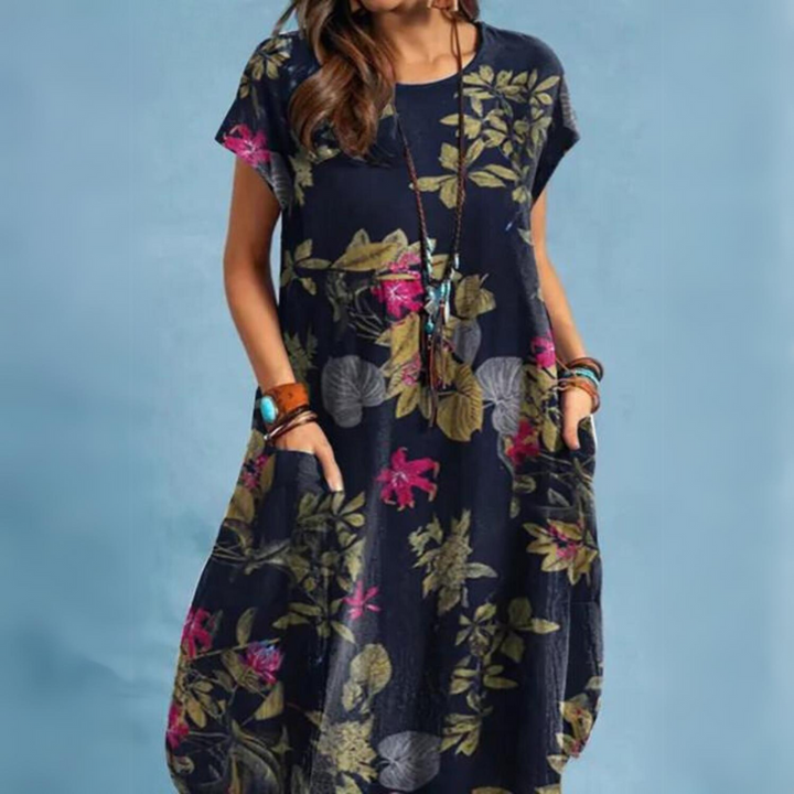 Drune | Elegantes Sommerkleid mit Rundhalsausschnitt