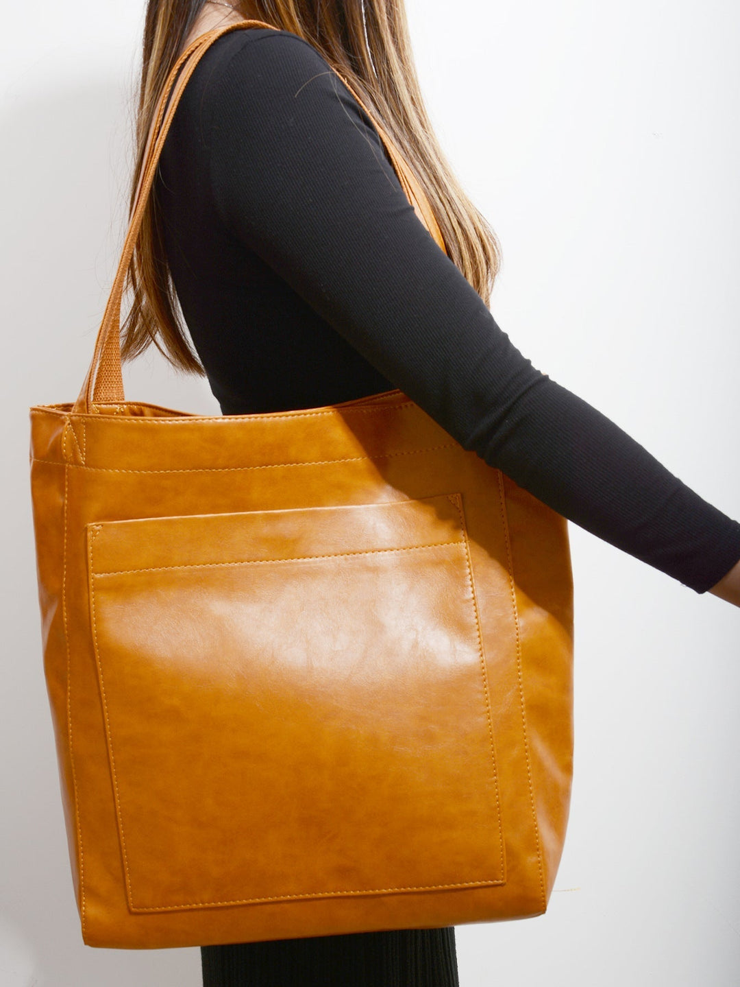 Drune - Damen Schultertasche aus veganem Leder