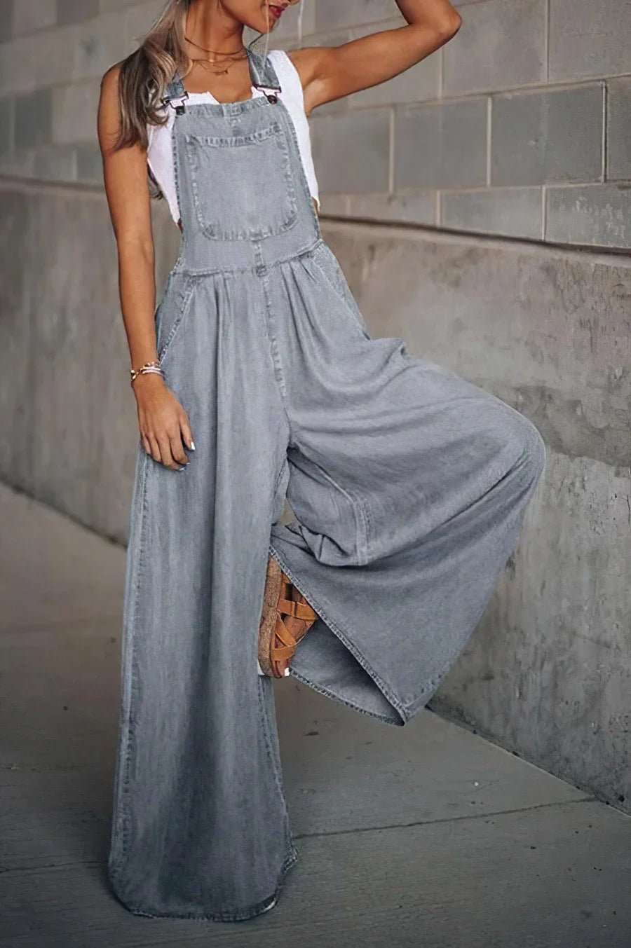 Drune | Armelloser Trendiger Denim-Overall für Damen