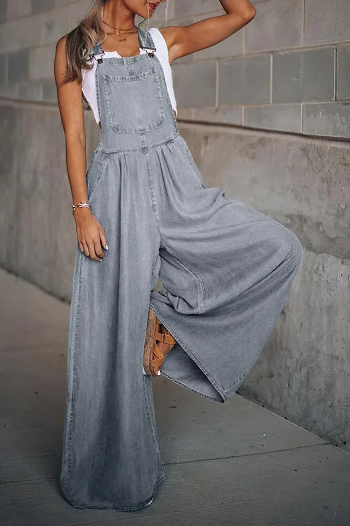 Drune | Armelloser Trendiger Denim-Overall für Damen