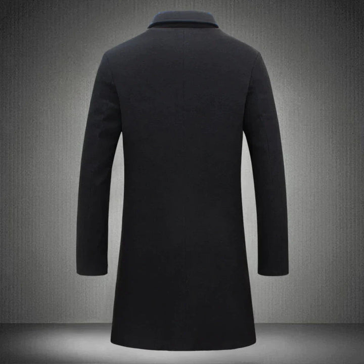 Drune | Langer Wollmantel Mit Knöpfen Für Herren - Für Elegante Anlässe