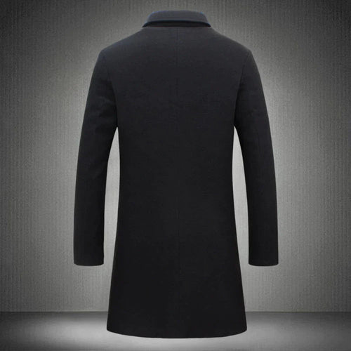 Drune | Langer Wollmantel Mit Knöpfen Für Herren - Für Elegante Anlässe