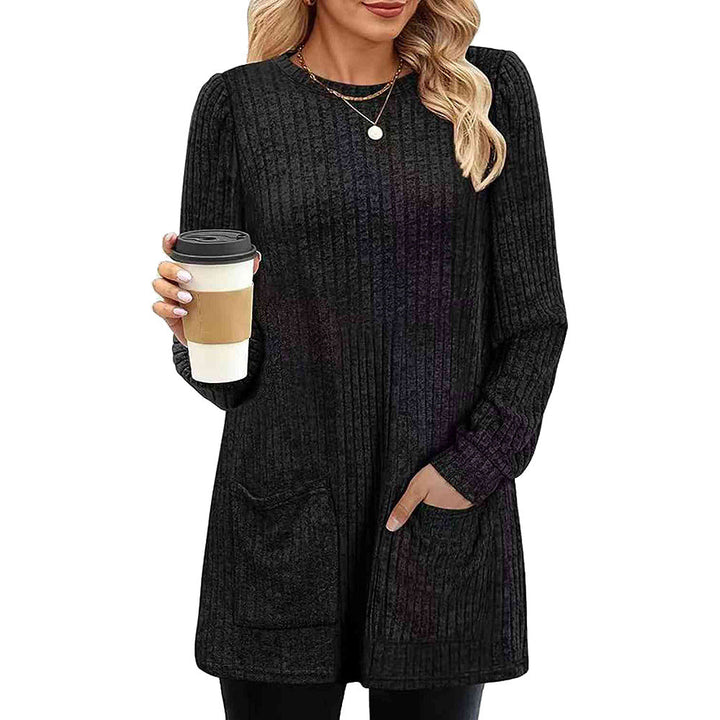 Drune |  Herbst und Winter neue halblange Pullover Kleid Frau