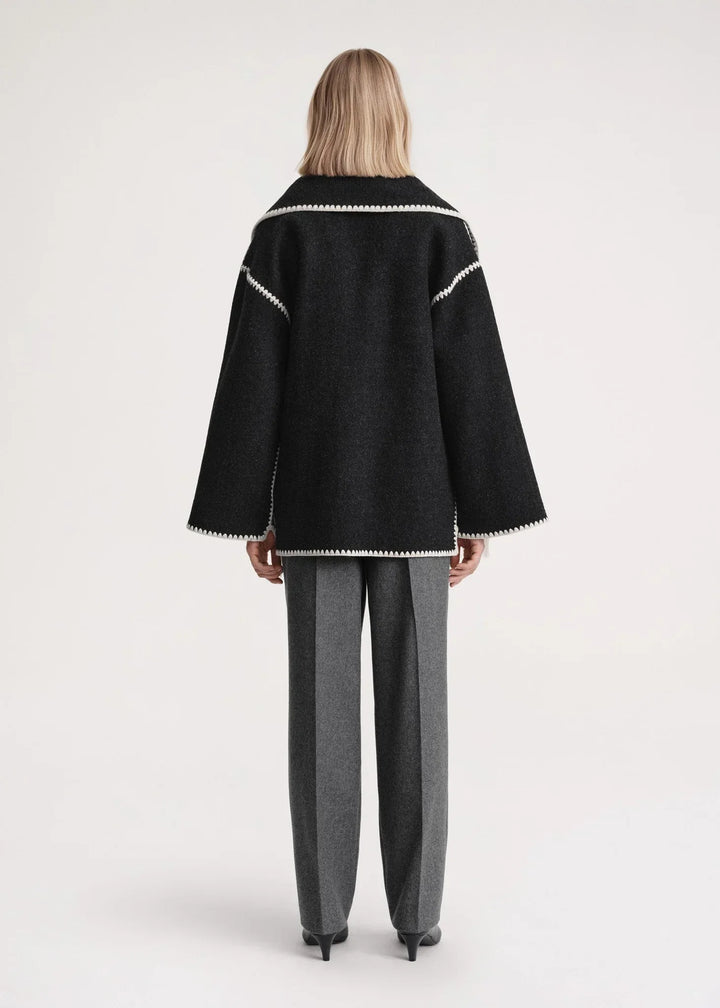 Drune | Wollmantel für Damen Grau Elegant und Stilvoll