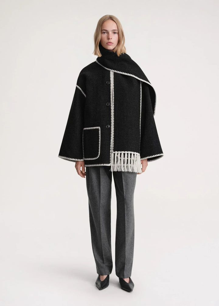 Drune | Wollmantel für Damen Grau Elegant und Stilvoll
