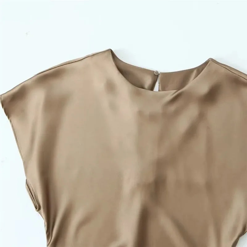 Drune | Elegante Satin-Midikleid