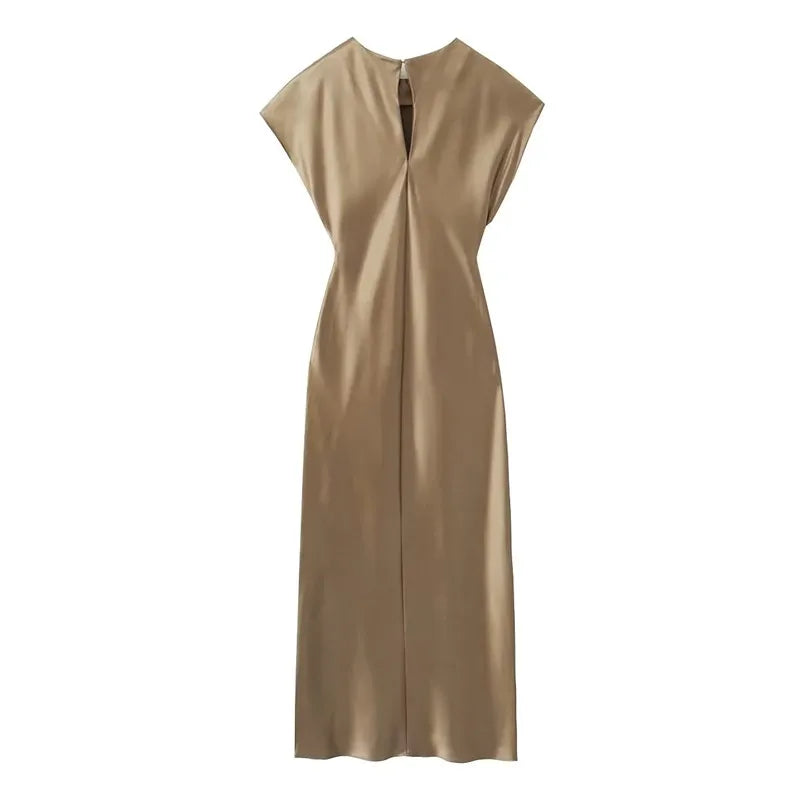 Drune | Elegante Satin-Midikleid