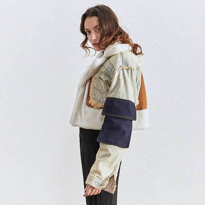 Drune | Got Caught Denim Crop Jacke