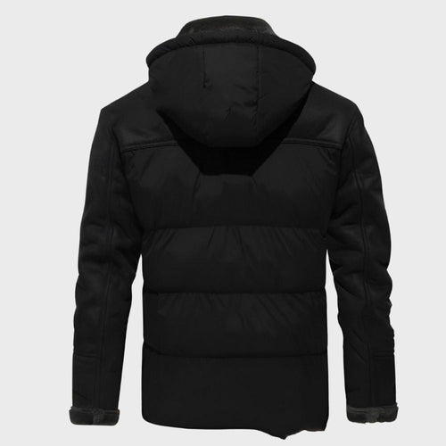 Drune | Herren Wasserdichte Winterjacke mit Plüschkapuze