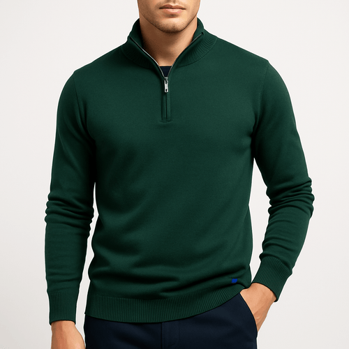 Drune | Zip-Pullover mit Stehkragen