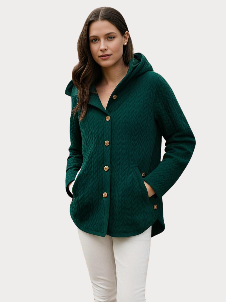 Drune | Damen - Wintermantel – Eleganter Gefütterter Mantel mit Kapuze