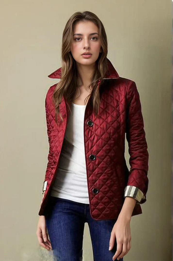 Drune | Gesteppte Jacke - Bauernstil mit Knopfverschluss