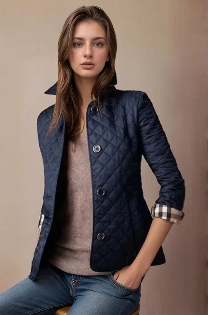Drune | Gesteppte Jacke - Bauernstil mit Knopfverschluss