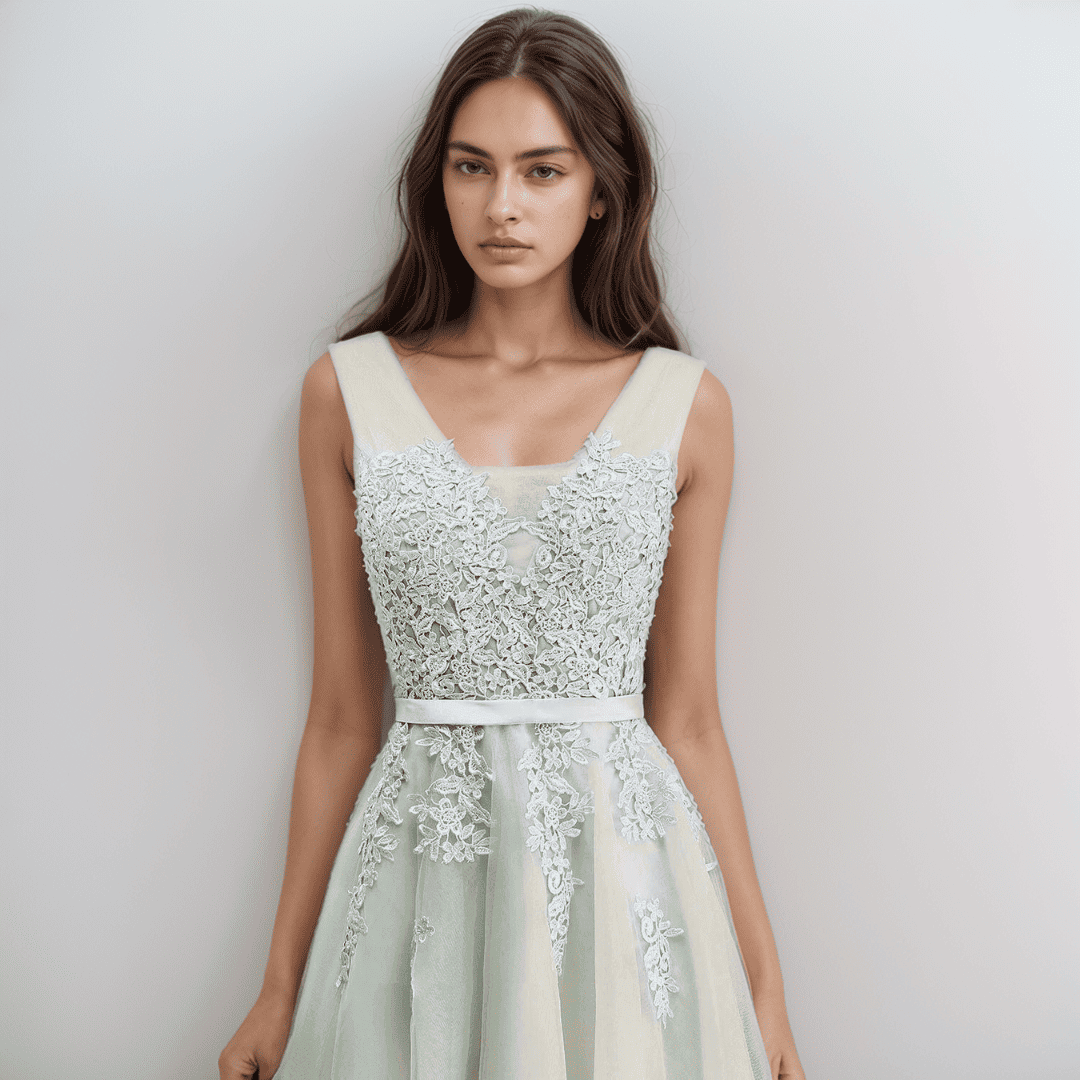 Drune | Spitzenapplikation Kleid Für Die Hochzeit