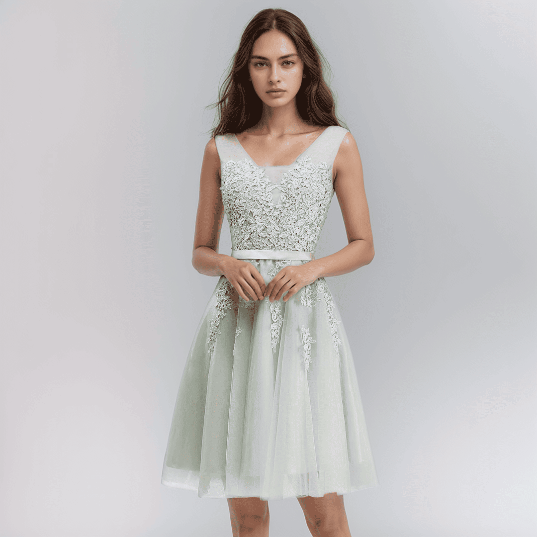 Drune | Spitzenapplikation Kleid Für Die Hochzeit