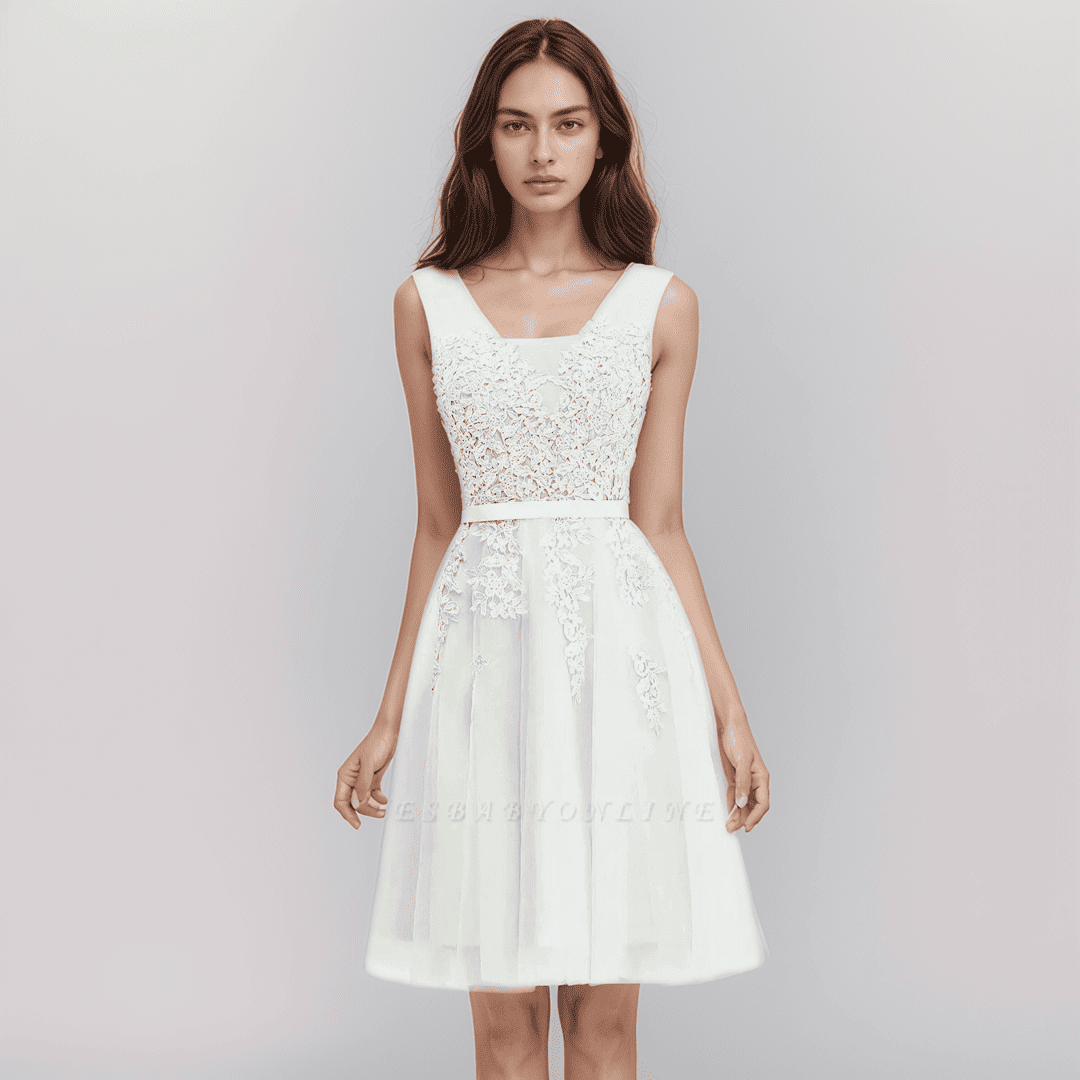 Drune | Spitzenapplikation Kleid Für Die Hochzeit