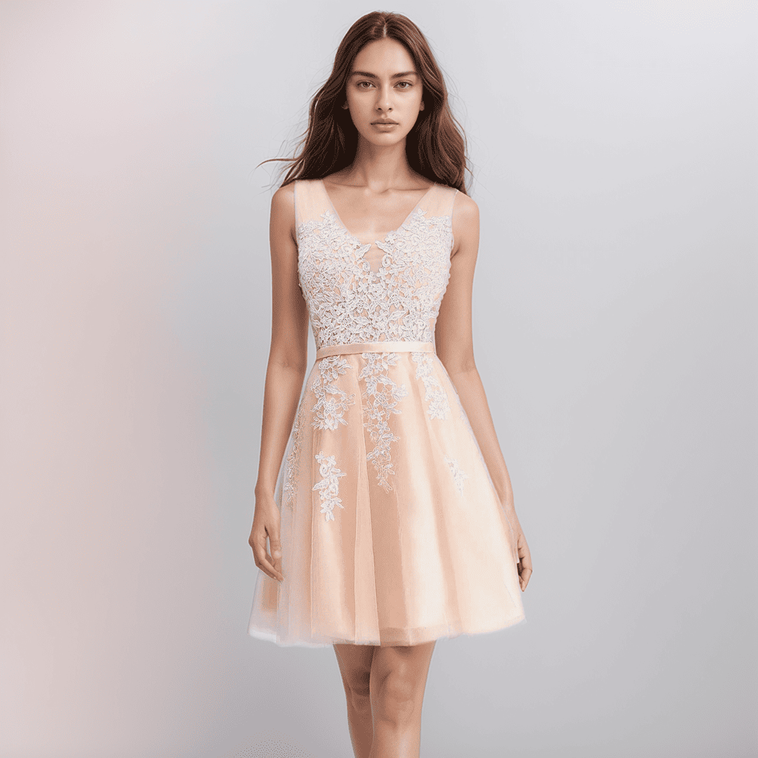 Drune | Spitzenapplikation Kleid Für Die Hochzeit