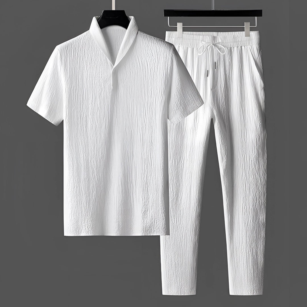 Herren Pyjama Set Baumwolle Designer Schwarz-Weiß