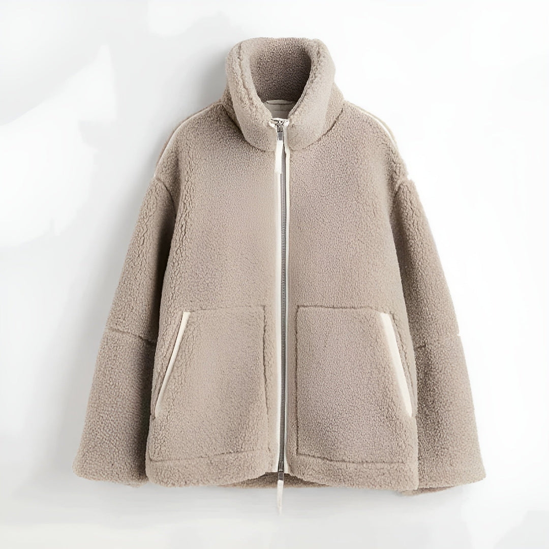 Drune | Fleece Jacke Pelz Übergröße Jacke Damen Winterjacke