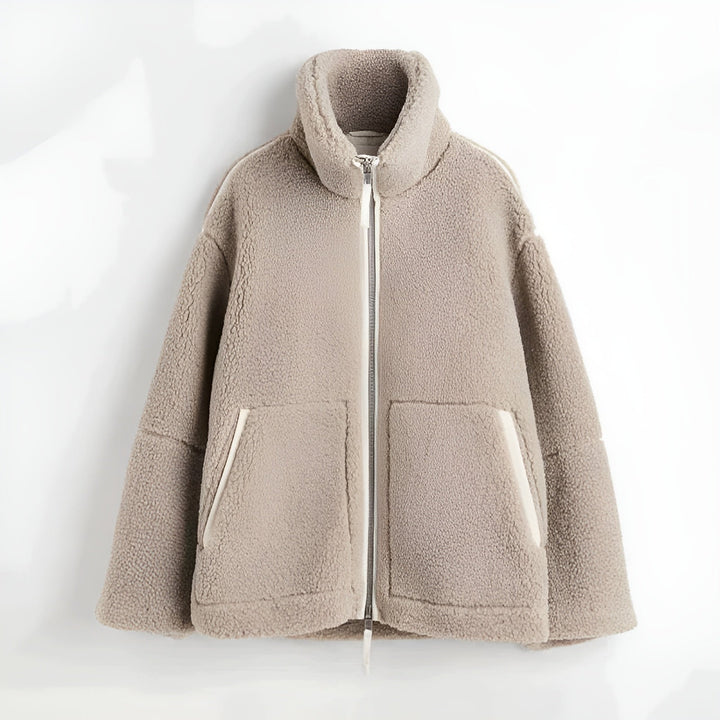 Drune | Fleece Jacke Pelz Übergröße Jacke Damen Winterjacke