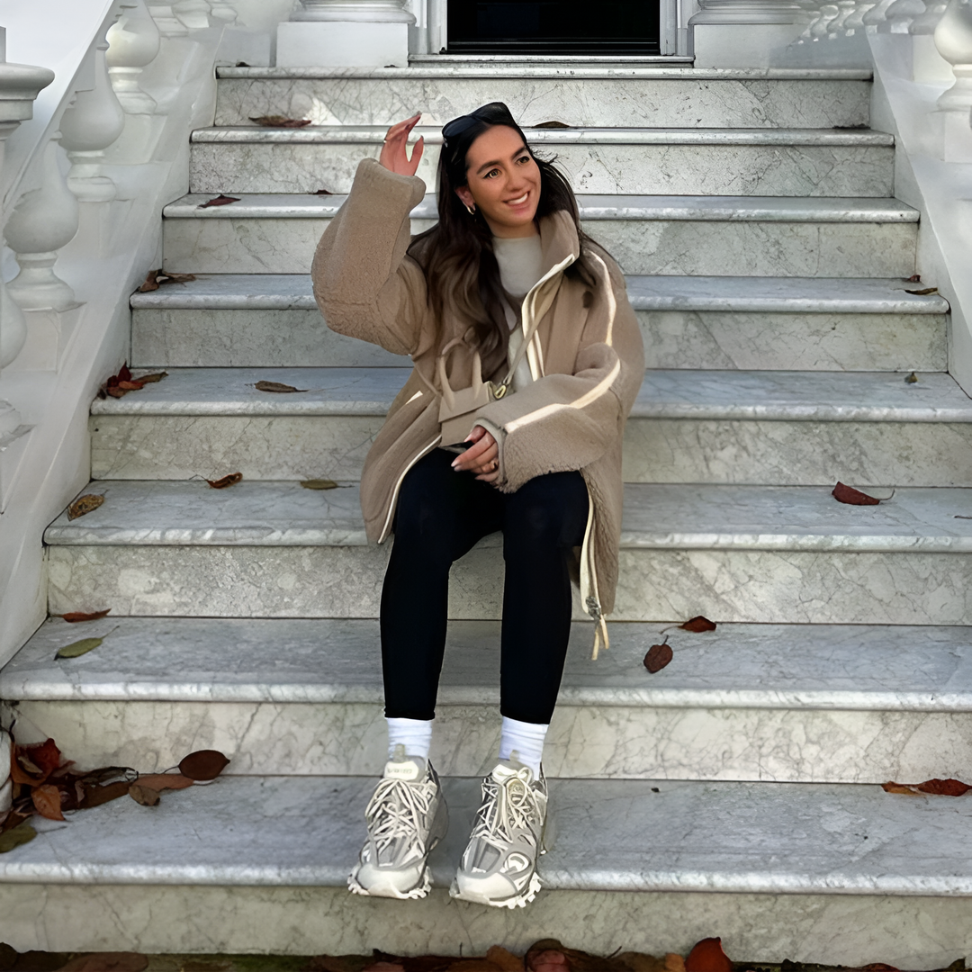 Drune | Fleece Jacke Pelz Übergröße Jacke Damen Winterjacke