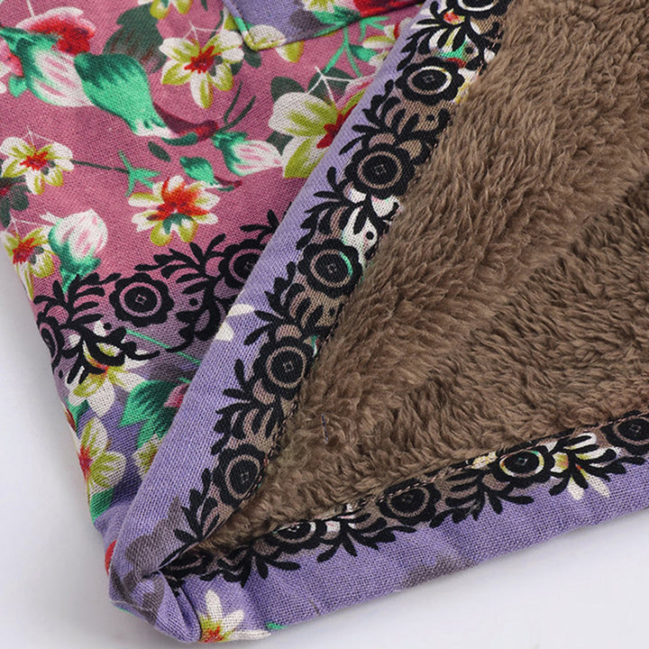 Drune | Blumen Reißverschluss Jacke mit Kapuze Damenjacke