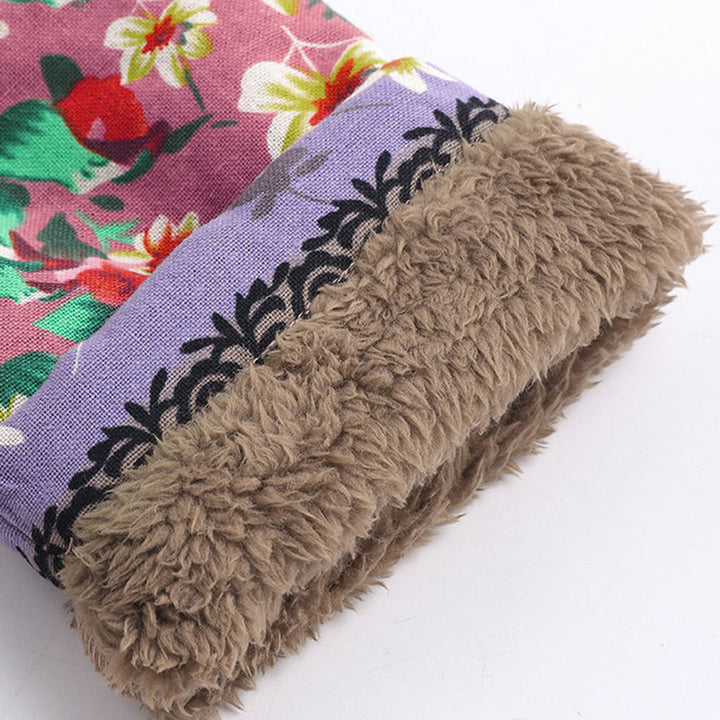 Drune | Blumen Reißverschluss Jacke mit Kapuze Damenjacke