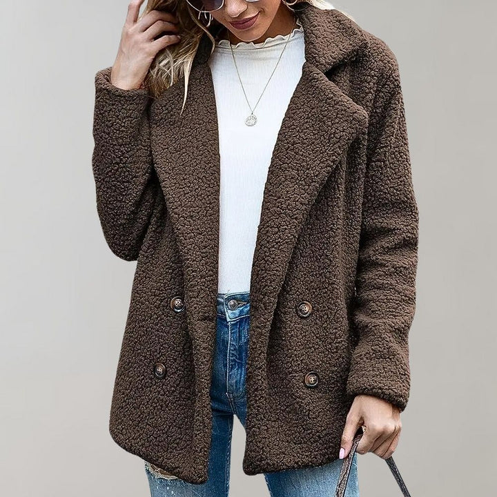 Drune | Gemütlich Doppelreiher Winterjacke Damenjacke