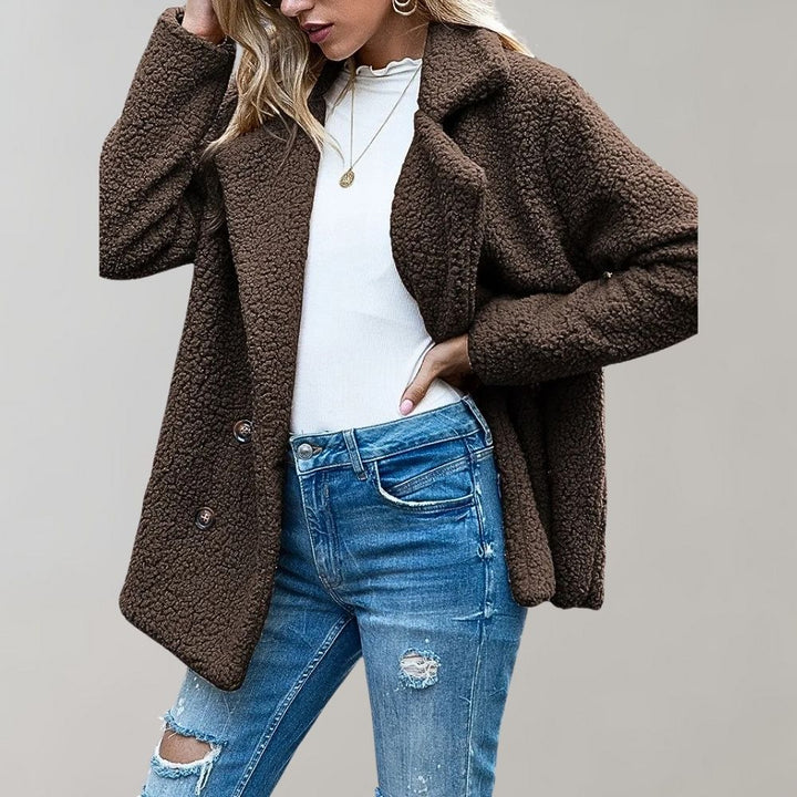 Drune | Gemütlich Doppelreiher Winterjacke Damenjacke