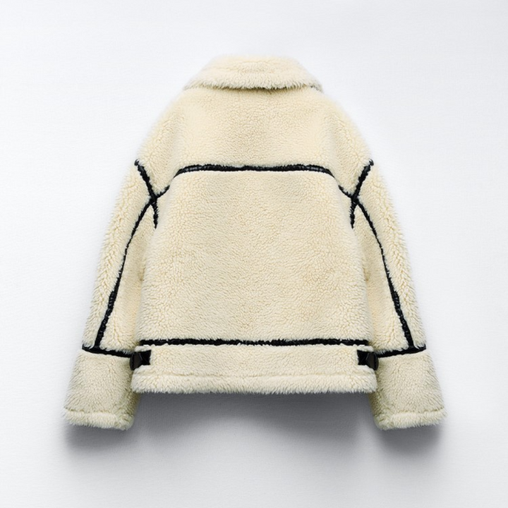 Drune | Weiß Fleece Pelzjacke Winterjacken & Mäntel für Damen