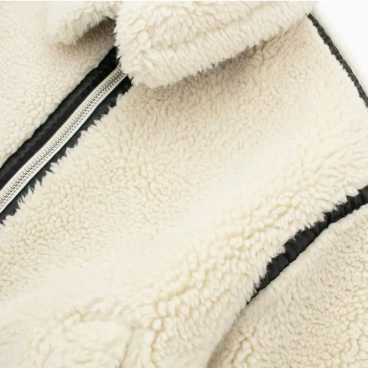 Drune | Weiß Fleece Pelzjacke Winterjacken & Mäntel für Damen