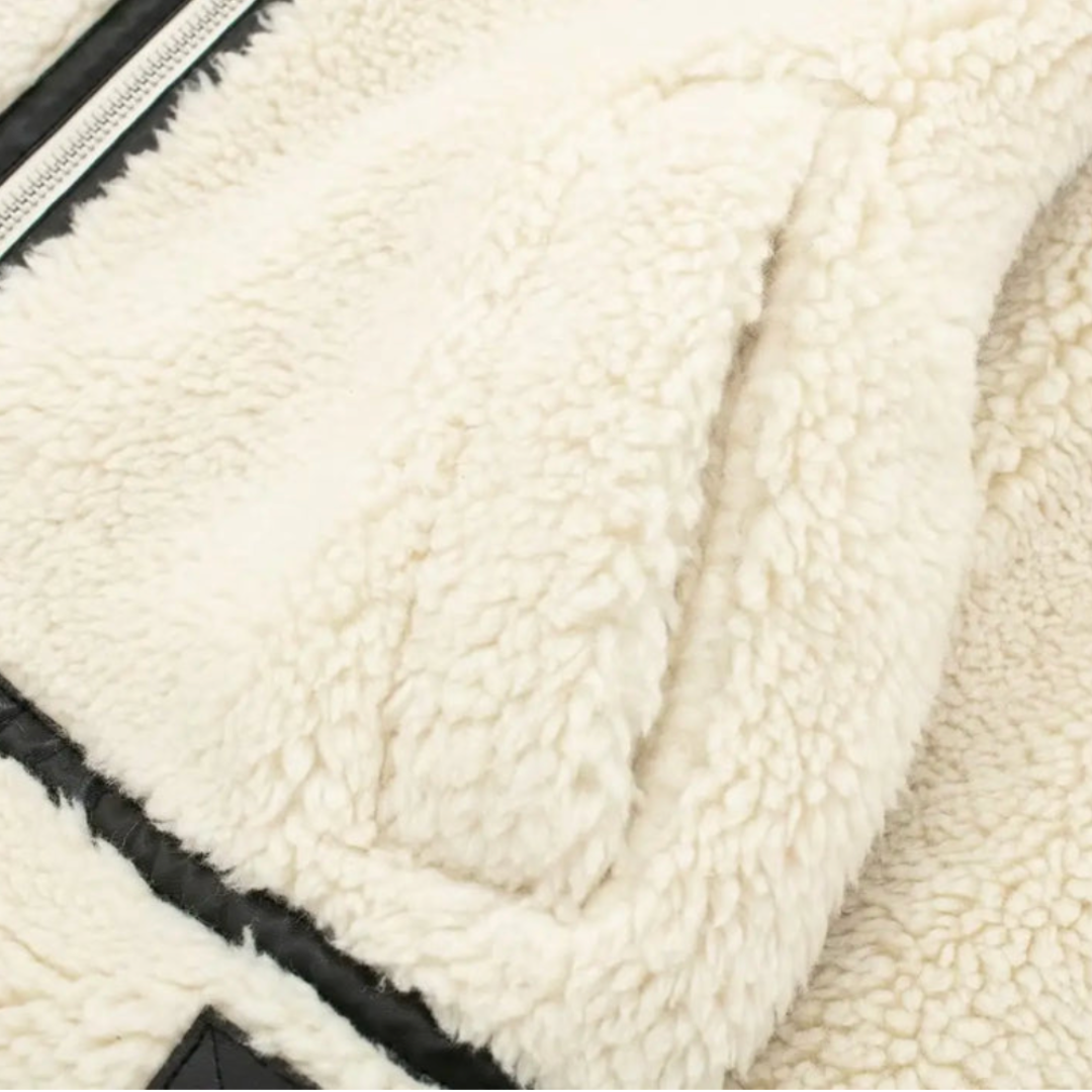 Drune | Weiß Fleece Pelzjacke Winterjacken & Mäntel für Damen