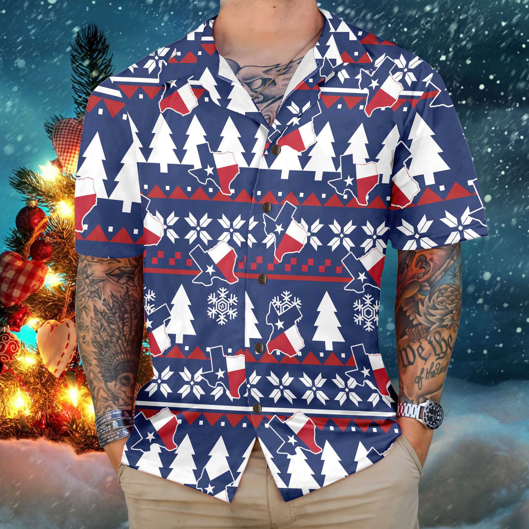 Drune | Texas Hässliches Weihnachtsmuster Hawaiian Shirt