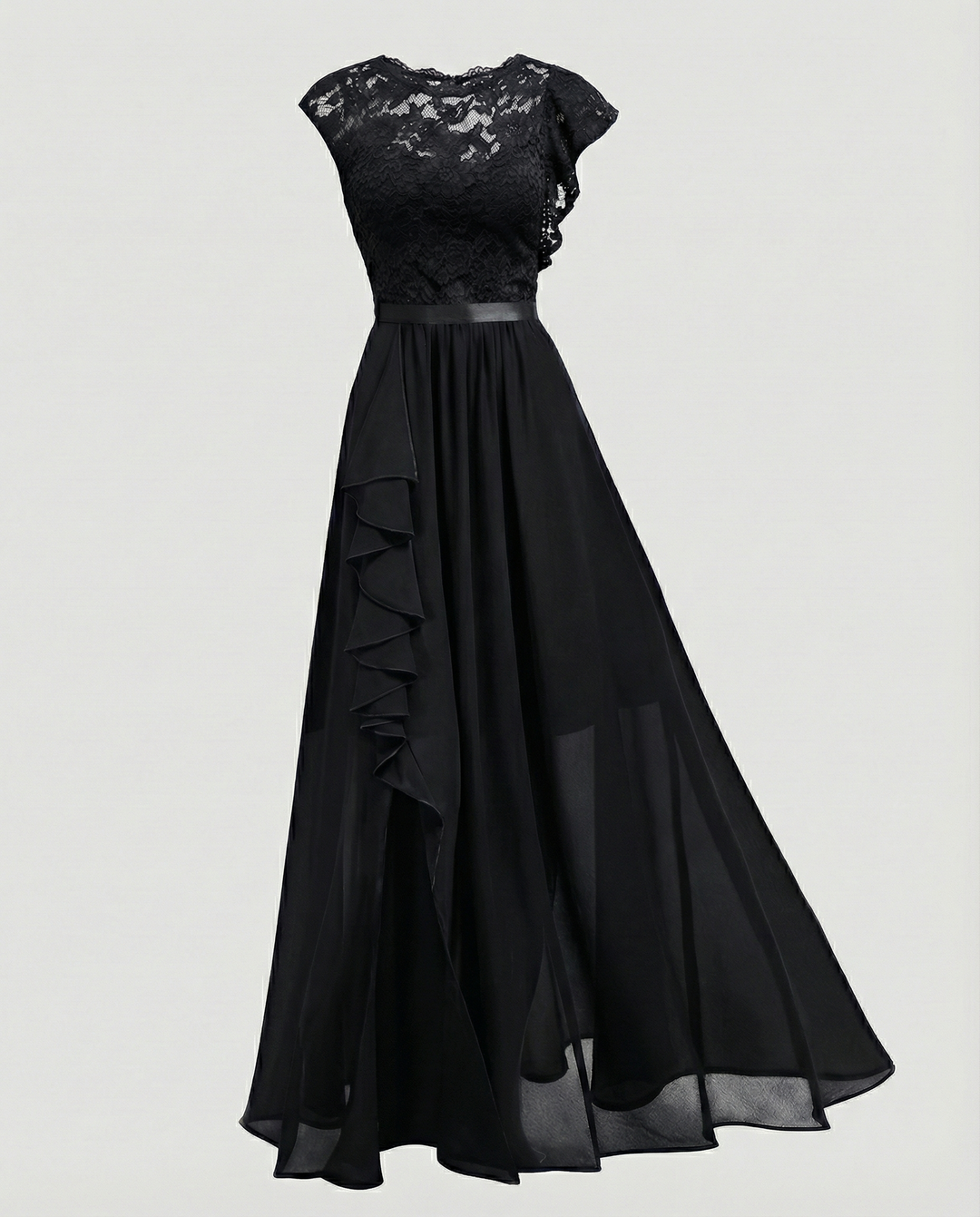 Drune | Elegantes Damen Maxikleid Mit Spitzeneinsätzen Zeitlos, Romantisch & Fließend