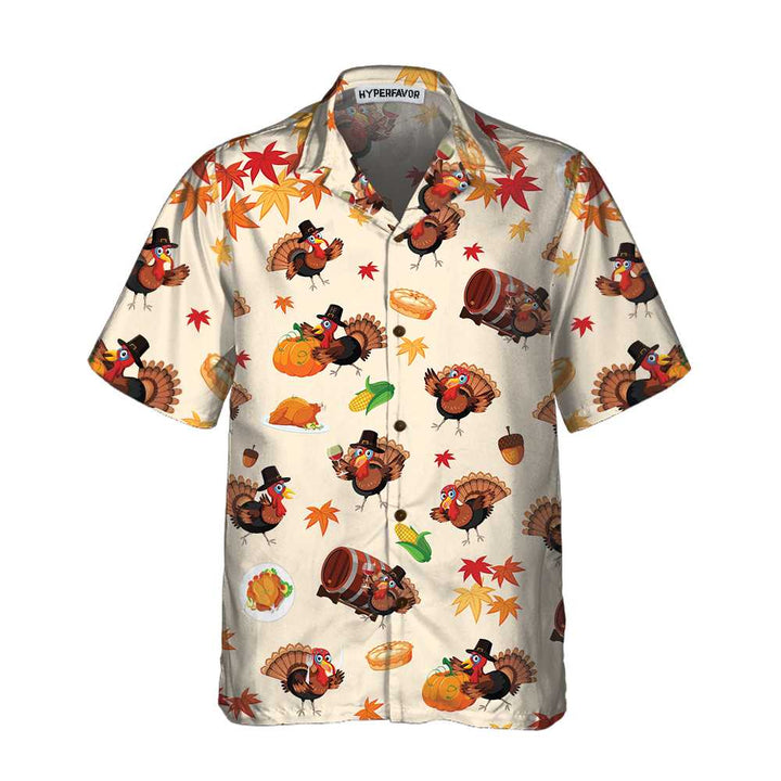 Drune | Das süßeste Truthahn-Hawaiihemd für Thanksgiving, witziges Gobble-Shirt, Geschenk für den Weihnachtstag