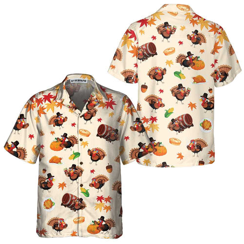 Drune | Das süßeste Truthahn-Hawaiihemd für Thanksgiving, witziges Gobble-Shirt, Geschenk für den Weihnachtstag
