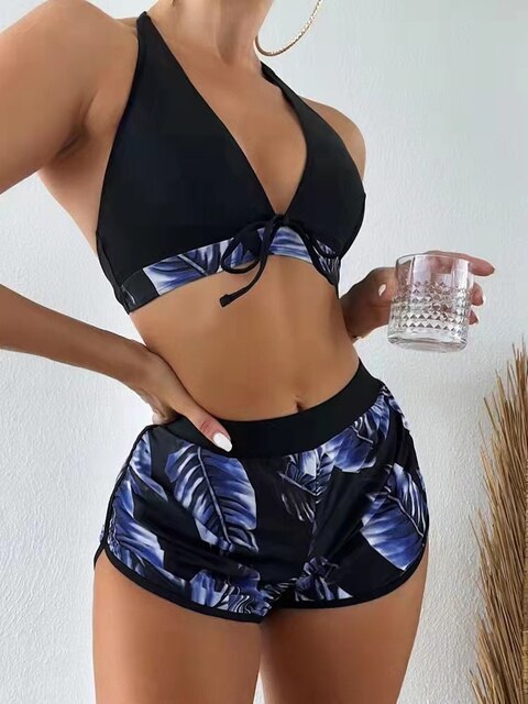 Drune | Bikini mit Blätterdruck