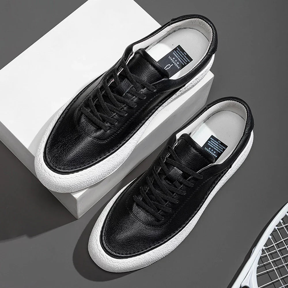 Drune | Premium Leder Sneakers Mit Weißer Sohle