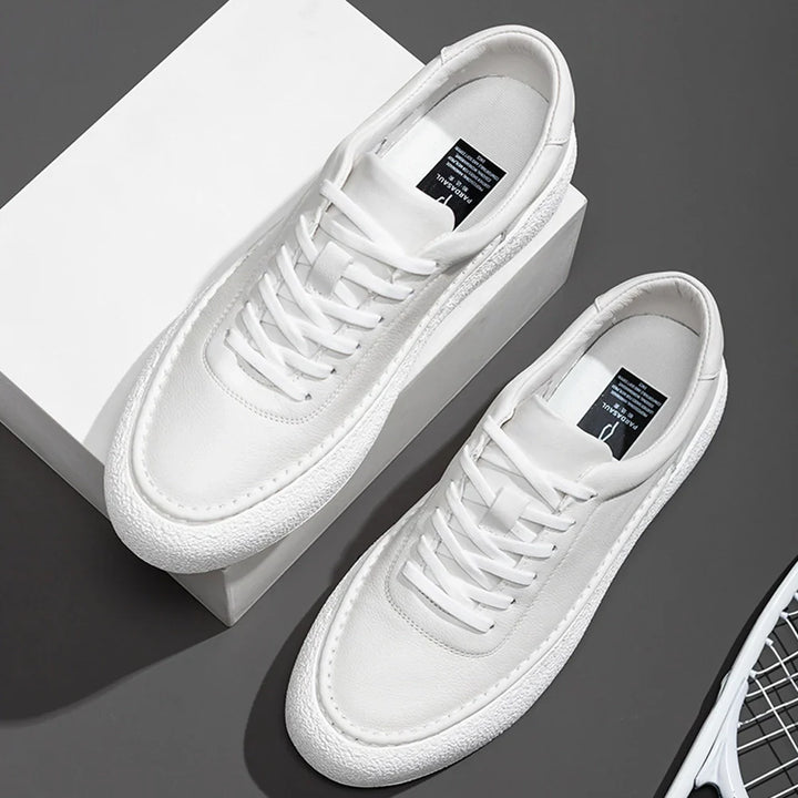 Drune | Premium Leder Sneakers Mit Weißer Sohle