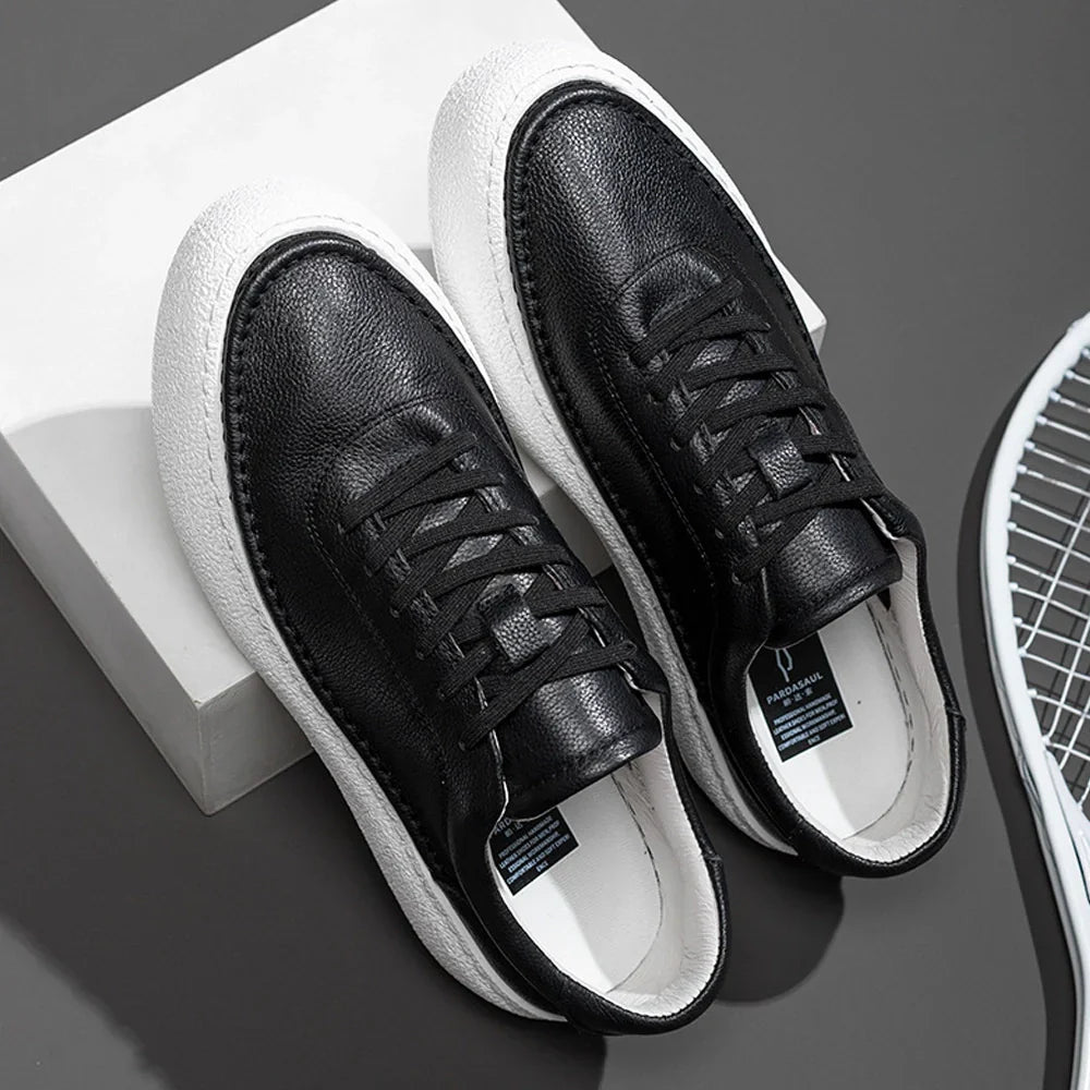 Drune | Premium Leder Sneakers Mit Weißer Sohle