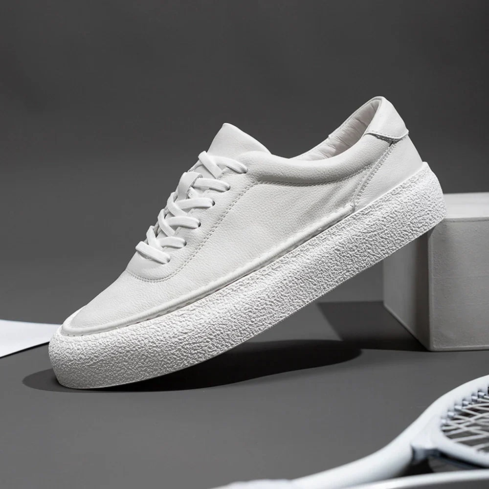 Drune | Premium Leder Sneakers Mit Weißer Sohle