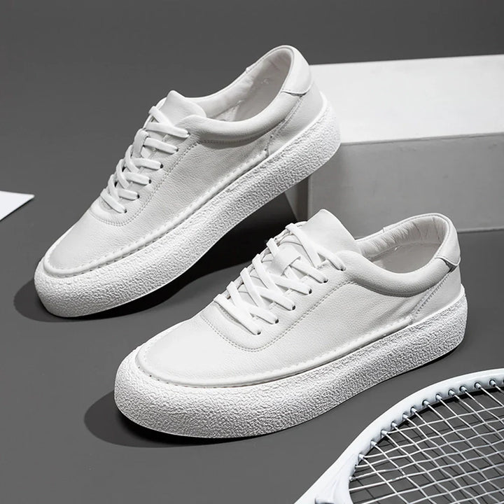 Drune | Premium Leder Sneakers Mit Weißer Sohle