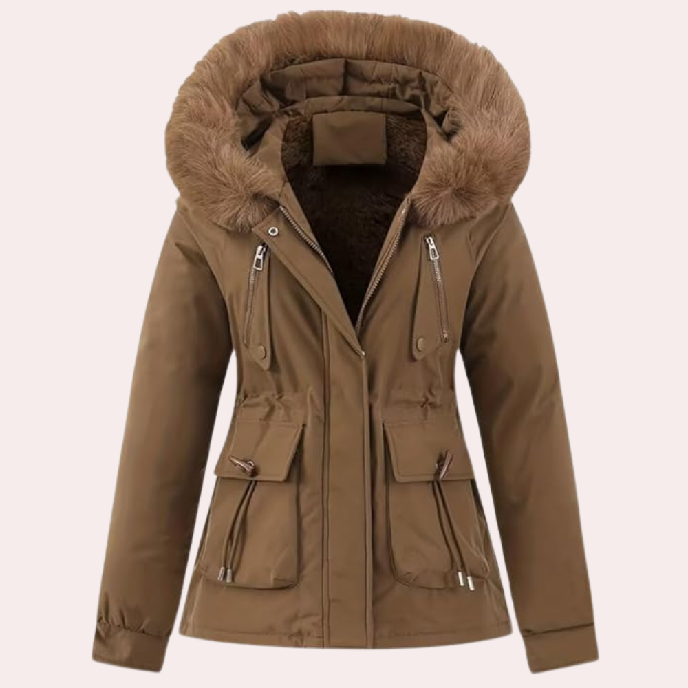 Drune | Damen Winterjacke mit Kapuze und Warmfutter