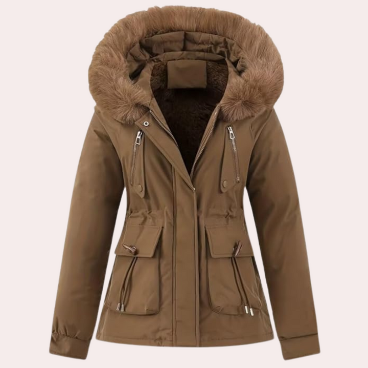 Drune | Damen Winterjacke mit Kapuze und Warmfutter