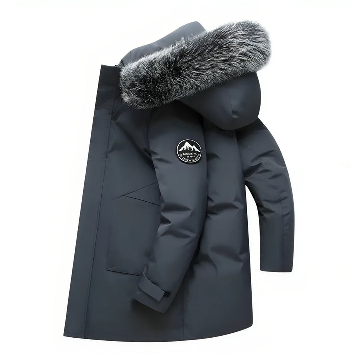 Drune | Winterjacke mit Kapuze und Kunstfellkragen