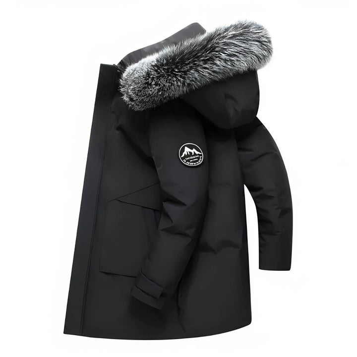Drune | Winterjacke mit Kapuze und Kunstfellkragen