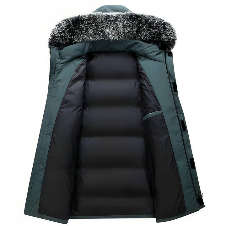 Drune | Winterjacke mit Kapuze und Kunstfellkragen