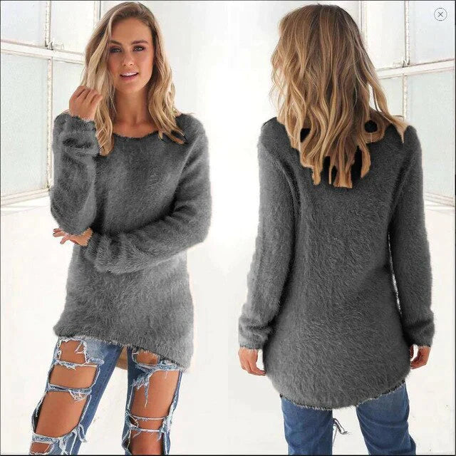 Drune | Lässiger O Ausschnitt Pullover