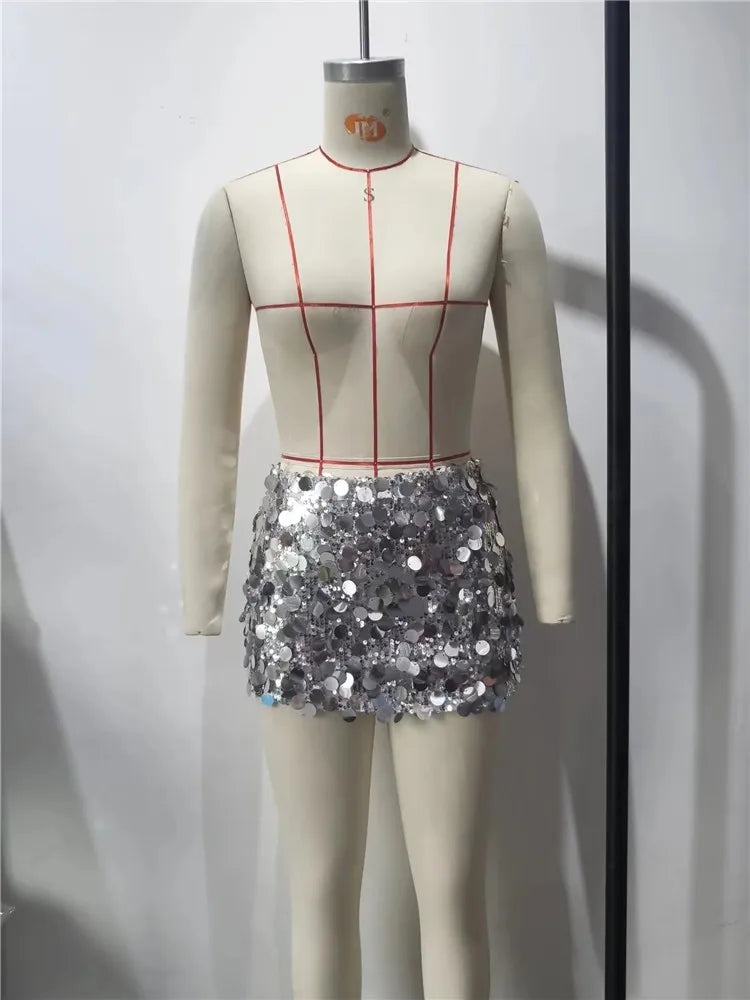 Drune | Glamour in Motion: Mini-Paillettenrock 2024 für Damen