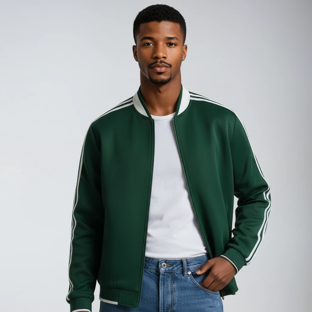 Drune | Zip-Up Gestreift Sportjacke